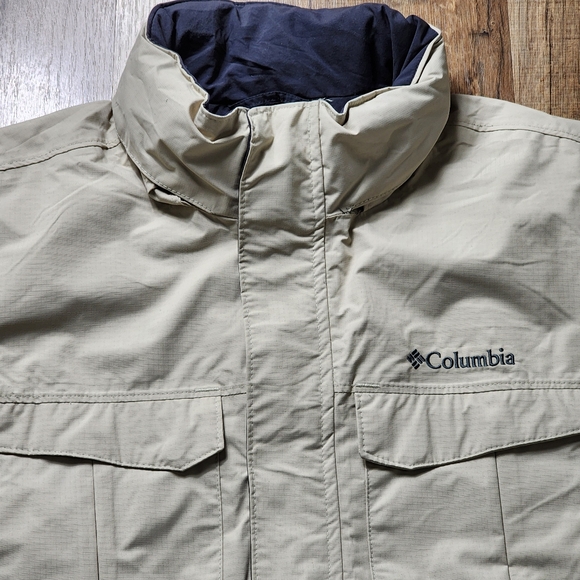Columbia Dr. Downpour Omni-Tech Waterproof Jacket Khaki Men's Size XL - Picture 3 of 9